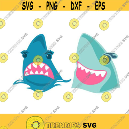 Shark Girl Cute Ocean Beach animal Cuttable Design SVG PNG DXF eps Designs Cameo File Silhouette Design 2014