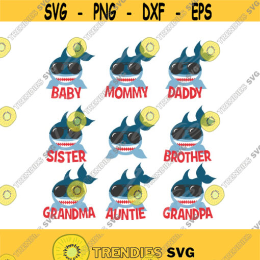 Shark family svg sharks svg shark family shirts svg png dxf Cutting files Cricut Cute svg designs print quote svg bundle Design 362