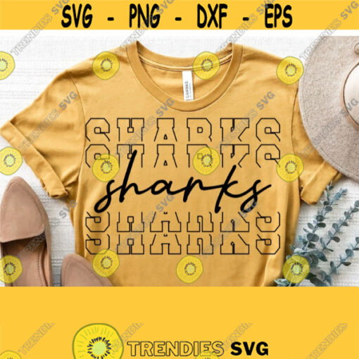 Sharks Svg Sharks Team Spirit Svg Cut FileHigh School Team Mascot Logo Svg Files for Cricut Cut Silhouette FileVector Download Design 1350