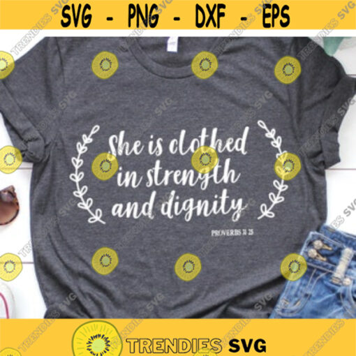 She is Beautiful Smart Fierce Strong Svg Girl Power Quote Svg Bible Svg She is Strong Woman Shirt Svg Cut Files for Cricut Png