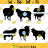 Sheep SVG cut file sheep monogram svg farm animals svg animals svg farm svg vector sheep silhouette Cricut files svg dxf eps png. .jpg