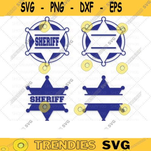 Sheriff Badge SVG Bundle Split Sheriff Badge SVG Police Badge Police Officer Svg Deputy Sheriff Star Vector File SVG Files For Cricut 358 copy