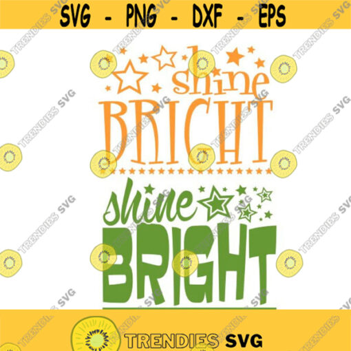 Shine Bright Diamond Star word Cuttable Design SVG PNG DXF eps Designs Cameo File Silhouette Design 1232
