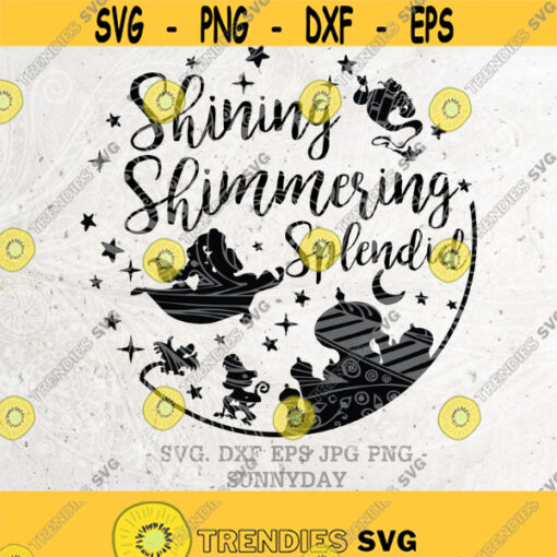 Shining Shimmering Splendid Svg A whole new worldAladdinDisney Svg File DXF Silhouette Cricut Cutting SVG T shirt Design SVG Jasmine svg Design 86