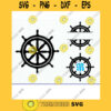 Ship Wheel Monogram Frame. Ship Wheel Svg Dxf Png Eps Files. Ship Wheel Cut file. Nautical Cut File for Silhouette Studio Cricut