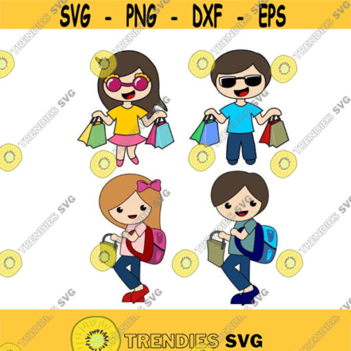 Shopping Pack Cuttable SVG PNG DXF eps Designs Cameo File Silhouette Design 1269