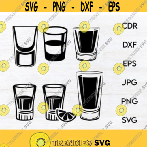Shot glass svg cut file instant download alcohol glass silhouette printable glass shot glass clipart vector glass silhouette Design 80