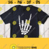 Sign Of The Horns Svg Skeleton Rock Hand Svg Halloween Shirt Svg Cut File for Cricut Silhouette Vinyl Cutters Printable Iron on Image Png Design 708