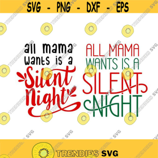 Silent Night Christmas Cuttable Design SVG PNG DXF eps Designs Cameo File Silhouette Design 1304