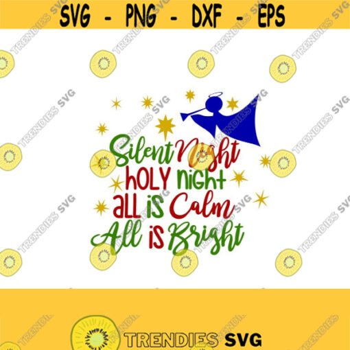 Silent Night Holy Night SVG DXF PS Ai and Pdf Digital Files for Electronic Cutting Machines