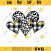 Silhouette Hearts with Pattern SVG Valentines Day Black Silhouette Heart with Leopard and Buffalo Plaid Pattern Svg Dxf Cut files Clipart copy