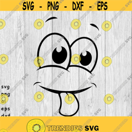 Silly Face SVG png ai eps dxf files for Auto and Vinyl Decals T shirts CNC Cricut and other cut projects Design 237