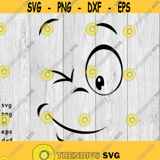 Silly Face svg png ai eps dxf DIGITAL vector files for Cricut CNC and other cut projects Design 384