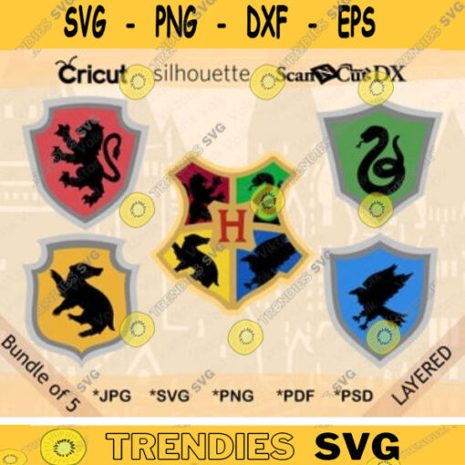Simple Animal Emblem svg Cut File Raven Lion Badger Snake Crest Clipart Animals Shield Color Icon Cricut Digital File Download