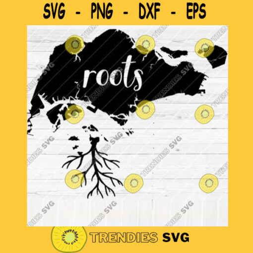 Singapore Roots SVG File Home Native Map Vector SVG Design for Cutting Machine Cut Files for Cricut Silhouette Png Pdf Eps Dxf SVG