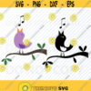 Singing Birds SVG Files Clipart Clip Art Silhouette Vector Images Song Bird SVG Image For Cricut EpsCartoon birds Png Dxf Songbird svg Design 569