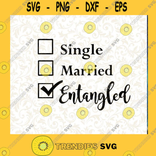 Single Married Entangled SVG Clipart Clip Art Design Cut File for Sublimation or Vinyl Use on Shirt Mug Sign Decal Cutting Files Vectore Clip Art Download Instant