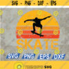 Skateboarder Retro Vintage Skateboarding Svg Eps Png Dxf Digital Download Design 48