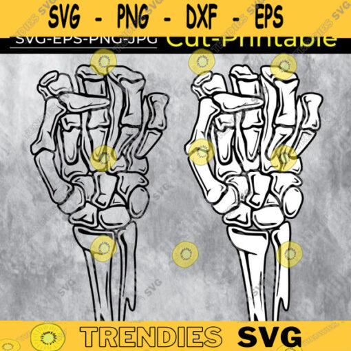 Skeleton Fist SVG Ghost Hand Devil hand Design 14