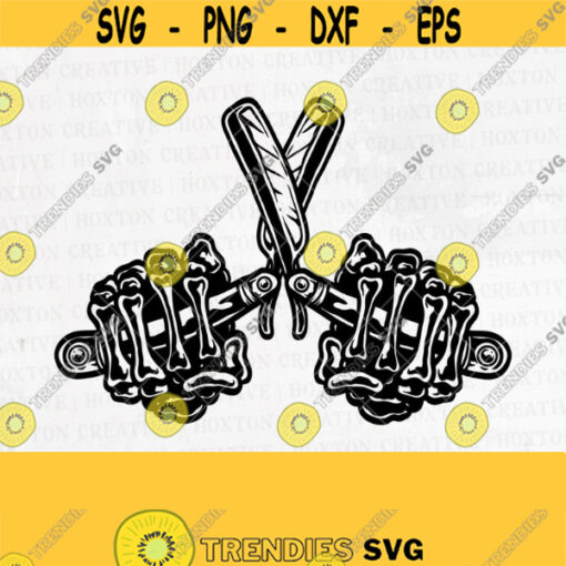 Skeleton Hand Holding Razor Svg Clipper Svg Barber Shop Svg Barbershop Salon Svg Haircut Svg Hair Trim SvgDesign 577