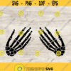Skeleton Hands Svg Skeleton Hands Covering Chest Skull Shirt Silhouette and Cricut Files Svg Png Eps Jpg Design 304