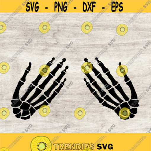 Skeleton Hands Svg Skeleton Hands Covering Chest Skull Shirt Silhouette and Cricut Files Svg Png Eps Jpg Design 304
