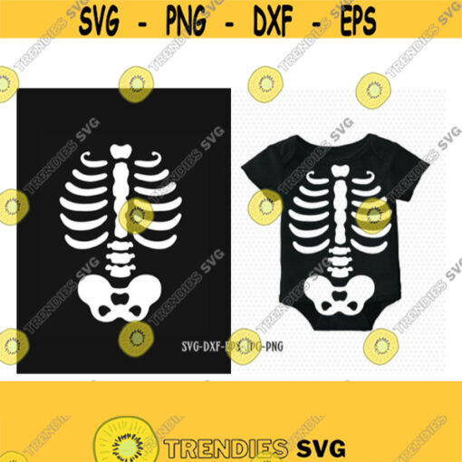 Skeleton SVG halloween skeleton baby costume svg halloween svg skeleton torso Svg CriCut Files svg jpg png dxf Silhouette cameo Design 530