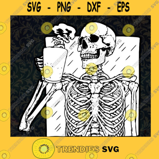 Skeleton Svg Halloween Skeleton SVG Skeleton Gift Drink Coffee Eps Dxf Digital Download File