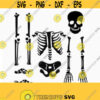 Skeleton parts kit SVG halloween skeleton svg skeleton svg Halloween Svg CriCut Files svg jpg png dxf Silhouette cameo Design 93
