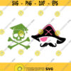 Skull Crossbones Pirate Graduation School Cuttable Grad Design SVG PNG DXF eps Designs Cameo File Silhouette Design 849