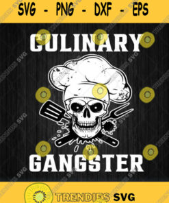 Skull Culinary Gangster Svg Png Svg Cut Files Svg Clipart Silhouette Svg Cricut Svg Files Decal