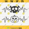 Skull EKG SVG Spooky Pumpkin EKG Svg Halloween Ekg Svg Halloween Heartbeats Svg Spooky Halloween Pumpkin Svg Halloween Skull Svg Ekg Design 232