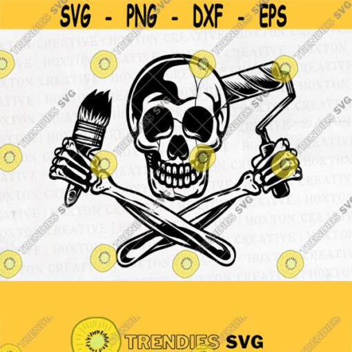 Skull Painter Svg File Paint Spray Svg Painting Svg Paint Roller Svg Painter Tools Svg Paint Life Svg Paint Brush SvgDesign 427