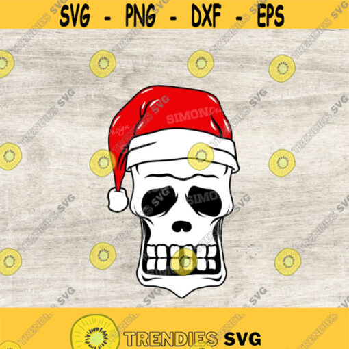 Skull Santa Svg File Christmas Svg File Skull Svg Christmas Skull Svg Christmas hat Svg Santa Claus Skull svg Santa Claus svg Santa Design 108