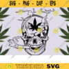 Skull Smoking Blunt Pot Weed Leaf High Life Head Grass Cannabis Marijuana SVG PNG JPG Vector Clipart Svg Files For Cricut 425 copy