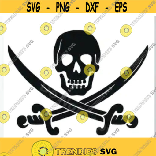 Skull Swords SVG Files Vector Images Clipart Designs for Vinyl Cutting Files SVG Image For Cricut Eps Png Dxf Stencil Clip Art Design 321
