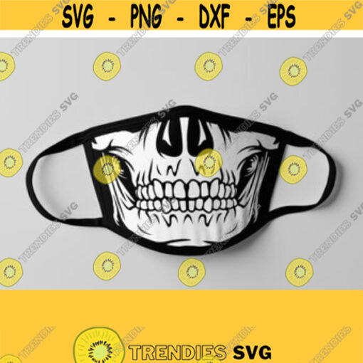 Skull face mask svg Skull Mask Skeleton mask Funny face mask Design Cricut File Digital DownloadDesign 2