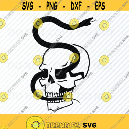 Skull snake SVG Human Skull Vector Images silhouette Clip Art Vinyl Cutting SVG Files For Cricut EpsPng dxf Stencil ClipArt skull logo Design 651
