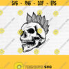 Skull with Mohawk Svg Skull Svg Mohawk Svg Mohawk Hair Svg Skeleton Svg Mohawk Skull Svg Cutting FileDesign 549