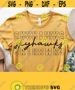 Skyhawks Svg Skyhawks Team Spirit Svg Cut File High School Team Mascot Logo Svg Files for Cricut Cut Silhouette FileVector Download Design 1510