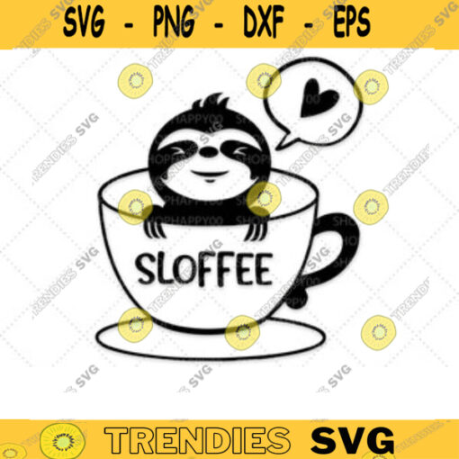 Sloth SVG Sloffee Svg Png Files Lazy Sloth Svg Cute Sloth Svg Sloth Clipart Sloth Cut File Sloth Vector SVG Files For Cricut 652 copy