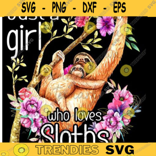 Sloth on tree Sloth with flowers Sloth Clipart Watercolor Sloth Sloth decals tumbler waterslide Sloth waterslide Sloth PNG file Commercial use sublimation designs Sloth shirt design copy