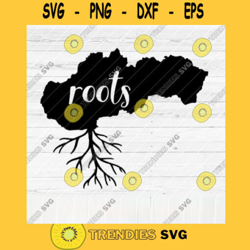 Slovakia Roots SVG File Home Native Map Vector SVG Design for Cutting Machine Cut Files for Cricut Silhouette Png Pdf Eps Dxf SVG