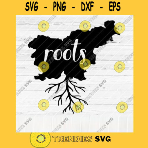 Slovenia Roots SVG File Home Native Map Vector SVG Design for Cutting Machine Cut Files for Cricut Silhouette Png Pdf Eps Dxf SVG