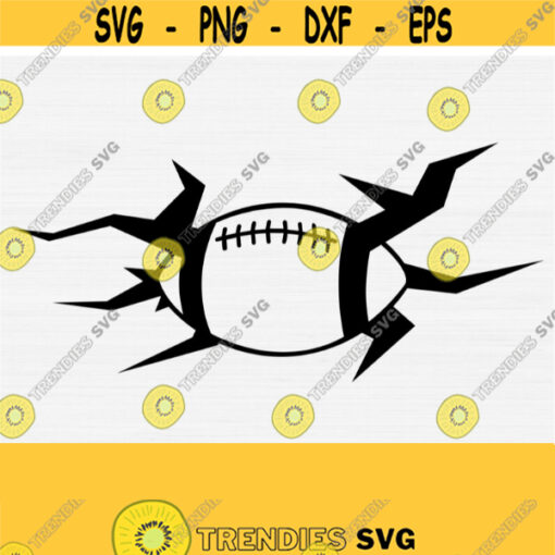 Smashing Football Svg Football Svg Football Cut File Football Logo Svg Files for Cricut Silhouette FileVector Clipart Instant Download Design 1073