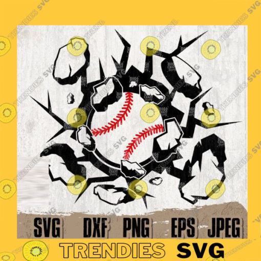 Smashing Wall Baseball Digital Downloads Baseball svg Baseball Clipart Baseball Png Smash wall Baseball svg Baseball Stencil Ball svg copy