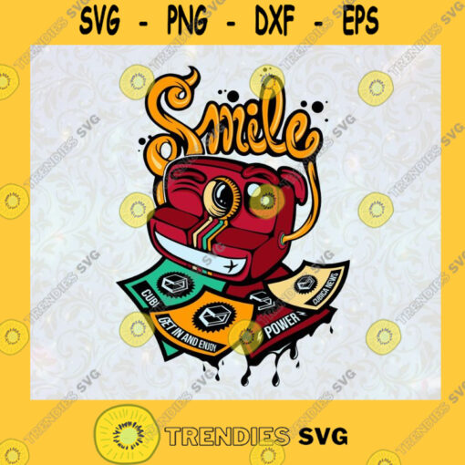 Smile Camera Doodle Art Graffiti Spray Paint SVG Birthday Gift Idea for Perfect Gift Gift for Friends Gift for Everyone Digital Files Cut Files For Cricut Instant Download Vector Download Print Files