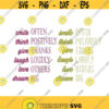 Smile Often Positive Word art Wordart Cuttable Design SVG PNG DXF eps Designs Cameo File Silhouette Design 1131