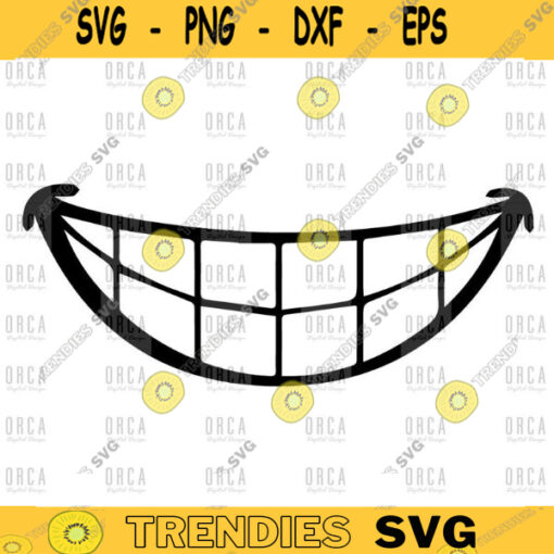 Smile SVG Smile Teeth SVG Smiling Cut File Smile Stencil Smiley Cricut Silhouette Cut File Print At Home Digital Download Mask svg 43