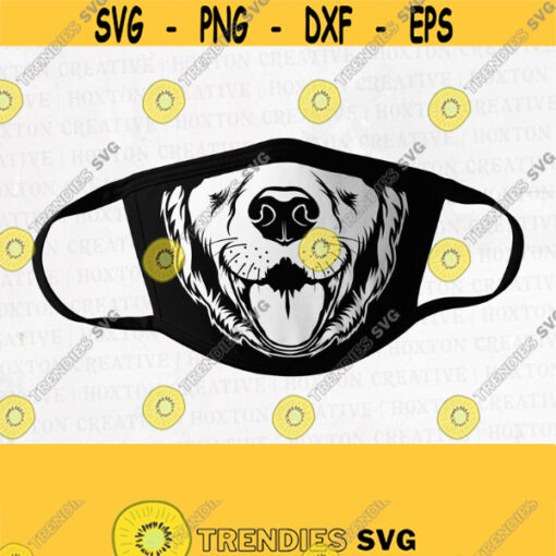 Smiley Dog Face Mask Svg Dog Smile Mask svg Mad Dog Mask Svg Funny Face Mask Dog Face Svg Cutting FileDesign 370